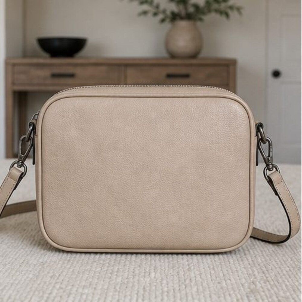 Sand Faux Leather Bag